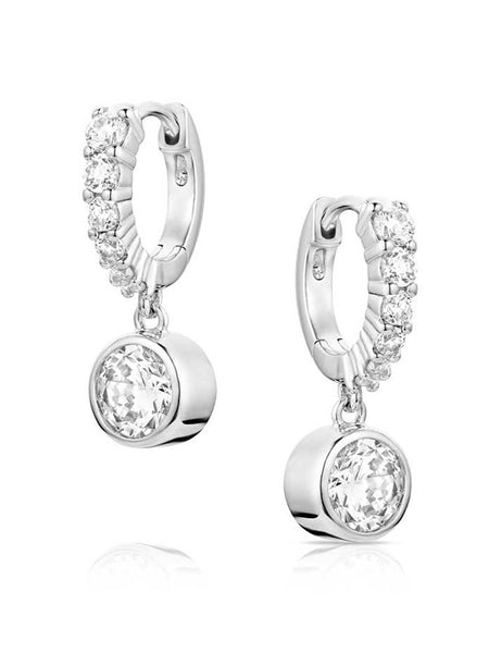 Montana Silversmiths ER6221 Womens Dew Drop Crystal Earrings Silver front view. If you need any assistance with this item or the purchase of this item please call us at five six one seven four eight eight eight zero one Monday through Saturday 10:00a.m EST to 8:00 p.m EST
