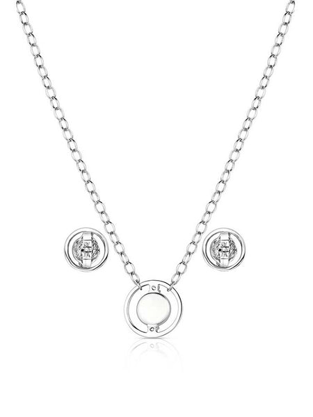 Montana Silversmiths JS6190 Womens Through the Center Jewelry Set Silver And Turquoise back view. If you need any assistance with this item or the purchase of this item please call us at five six one seven four eight eight eight zero one Monday through Saturday 10:00a.m EST to 8:00 p.m EST