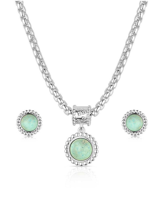 Montana Silversmiths JS6488 Womens Sage Creek Jewelry Set Silver front view. If you need any assistance with this item or the purchase of this item please call us at five six one seven four eight eight eight zero one Monday through Saturday 10:00a.m EST to 8:00 p.m EST