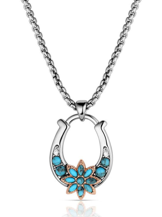 Montana Silversmiths NC6401 Womens Spring Pastures Necklace Silver front view.If you need any assistance with this item or the purchase of this item please call us at five six one seven four eight eight eight zero one Monday through Saturday 10:00a.m EST to 8:00 p.m EST