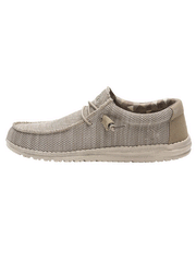 Hey Dude 40019-205 Mens Wally Sox Shoe Beige side view. If you need any assistance with this item or the purchase of this item please call us at five six one seven four eight eight eight zero one Monday through Saturday 10:00a.m EST to 8:00 p.m EST