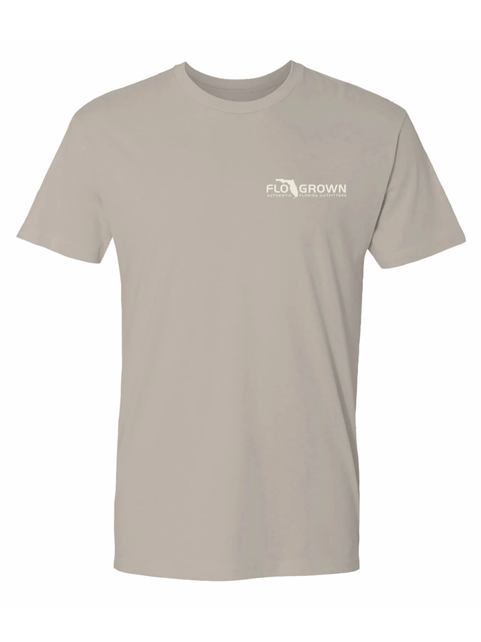 FloGrown FGM-1608 Sailfish Flo Seal Tee Sand back view. If you need any assistance with this item or the purchase of this item please call us at five six one seven four eight eight eight zero one Monday through Saturday 10:00a.m EST to 8:00 p.m EST