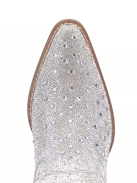 Dingo DI570-GY6 Womens Silver Dollar Fashion Western Boot Silver toe view from above. If you need any assistance with this item or the purchase of this item please call us at five six one seven four eight eight eight zero one Monday through Saturday 10:00a.m EST to 8:00 p.m EST