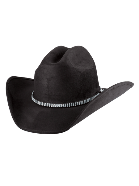 Bullhide BELONG TOGETHER 0876BL Faux Felt Western Hat Black front and side view. If you need any assistance with this item or the purchase of this item please call us at five six one seven four eight eight eight zero one Monday through Saturday 10:00a.m EST to 8:00 p.m EST