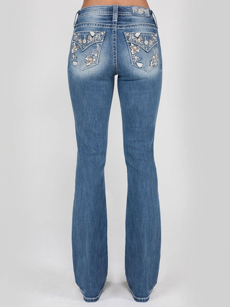 Miss Me cheapest Girls Distressed Rhinestones Bootcut Jeans! Size 10 24x28