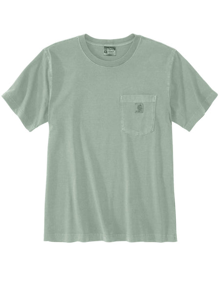Carhartt 106252-GL3 Mens Relaxed Fit Lightweight Short Sleeve Pocket T-Shirt Seabrook front view. If you need any assistance with this item or the purchase of this item please call us at five six one seven four eight eight eight zero one Monday through Saturday 10:00a.m EST to 8:00 p.m EST