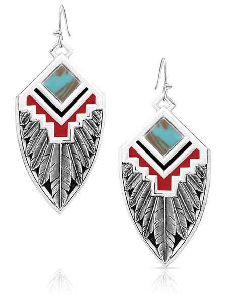 Montana Silversmiths AMER6059 Womens Southwest Aura American Made Earrings front view. If you need any assistance with this item or the purchase of this item please call us at five six one seven four eight eight eight zero one Monday through Saturday 10:00a.m EST to 8:00 p.m EST