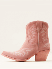 Ariat 10050900 Womens Chandler Western Boot Carnation Pink Suede outter side view. If you need any assistance with this item or the purchase of this item please call us at five six one seven four eight eight eight zero one Monday through Saturday 10:00a.m EST to 8:00 p.m EST