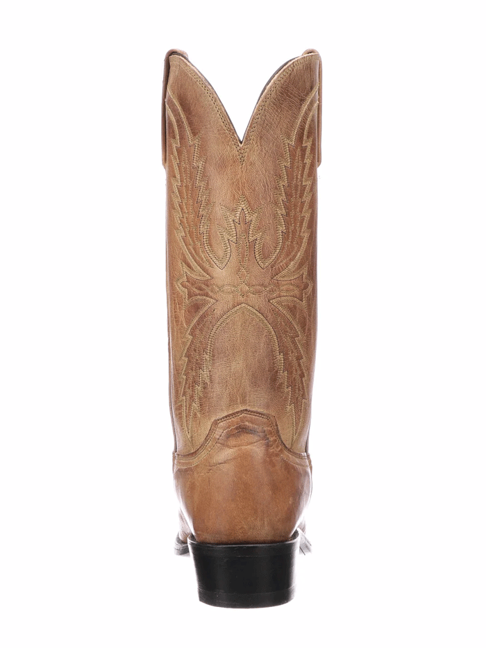 Lucchese N1547.54 Mens CRAYTON Mad Dog Snip Toe Boot Tan front and side view. If you need any assistance with this item or the purchase of this item please call us at five six one seven four eight eight eight zero one Monday through Saturday 10:00a.m EST to 8:00 p.m EST