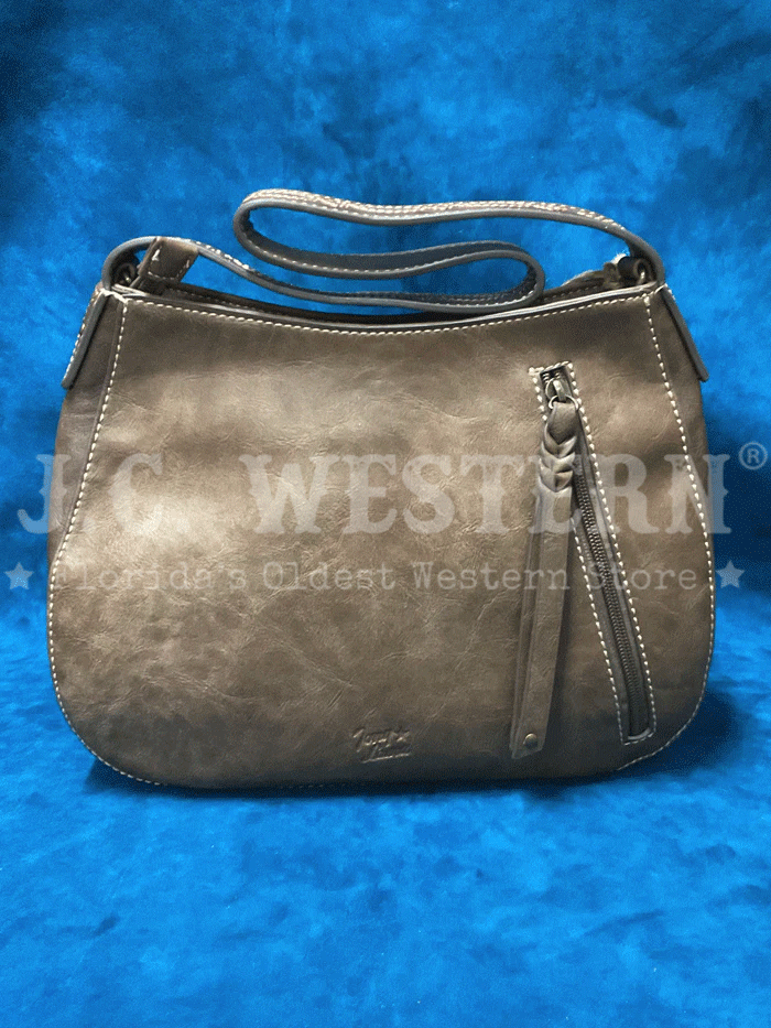 Tony Lama 22115850 Womens Genuine Hair On Hobo Bag Brown front view. If you need any assistance with this item or the purchase of this item please call us at five six one seven four eight eight eight zero one Monday through Saturday 10:00a.m EST to 8:00 p.m EST