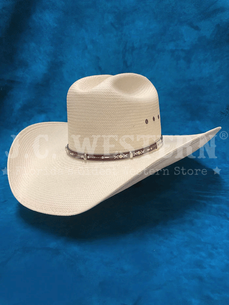 Resistol RSHAZE-304281 HAZER 10X George Strait Collection Straw Hat Natural side and front view. If you need any assistance with this item or the purchase of this item please call us at five six one seven four eight eight eight zero one Monday through Saturday 10:00a.m EST to 8:00 p.m EST