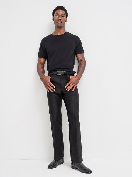 Wrangler 00082BK Mens Wrancher Dress Jean Black front view. If you need any assistance with this item or the purchase of this item please call us at five six one seven four eight eight eight zero one Monday through Saturday 10:00a.m EST to 8:00 p.m EST