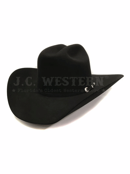 Serratelli IMPERIAL Pure Beaver Western Hat Black side and front view. If you need any assistance with this item or the purchase of this item please call us at five six one seven four eight eight eight zero one Monday through Saturday 10:00a.m EST to 8:00 p.m EST