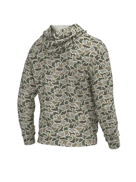Local Boy Outfitters L1300033-DCC Mens Hilltop Hoodie Duck Camo back view. If you need any assistance with this item or the purchase of this item please call us at five six one seven four eight eight eight zero one Monday through Saturday 10:00a.m EST to 8:00 p.m EST