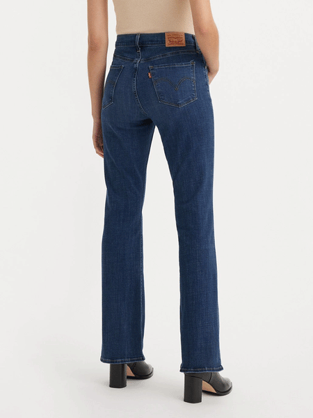 Levi's 392520028 Womens Classic Bootcut Jeans Dark Wash Denim back view. If you need any assistance with this item or the purchase of this item please call us at five six one seven four eight eight eight zero one Monday through Saturday 10:00a.m EST to 8:00 p.m EST