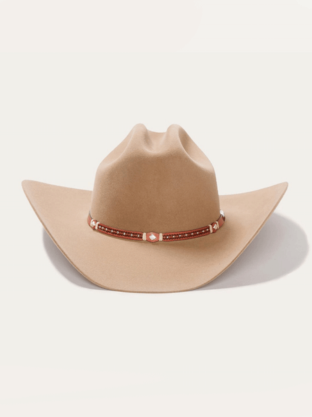 Stetson SFMNTYT724262 MONTEREY T 6X Western Hat Fawn front view. If you need any assistance with this item or the purchase of this item please call us at five six one seven four eight eight eight zero one Monday through Saturday 10:00a.m EST to 8:00 p.m EST