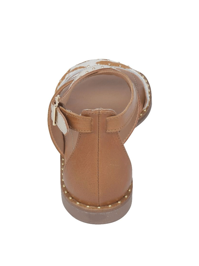 Myra Bag S-4890 Womens Podgy Sandals Tan front and side view pair. If you need any assistance with this item or the purchase of this item please call us at five six one seven four eight eight eight zero one Monday through Saturday 10:00a.m EST to 8:00 p.m EST