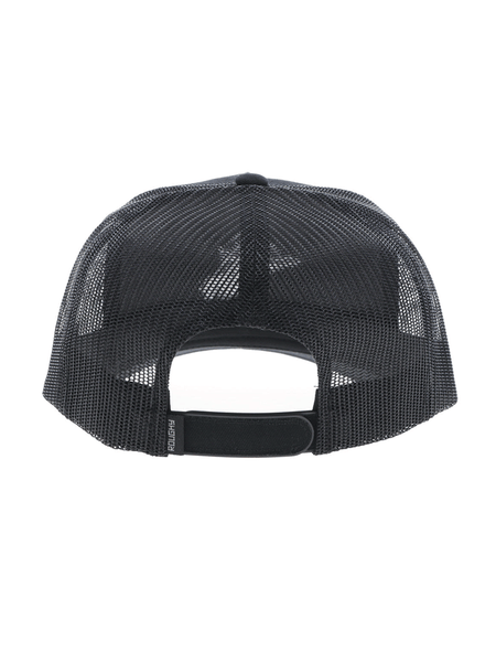 Hooey 4045T-BK WHIT High Profile Snapback Trucker Hat Black back view. If you need any assistance with this item or the purchase of this item please call us at five six one seven four eight eight eight zero one Monday through Saturday 10:00a.m EST to 8:00 p.m EST