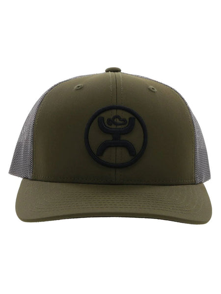 Hooey 2209T-OLGY O CLASSIC Snapback Hat Olive Grey front view. If you need any assistance with this item or the purchase of this item please call us at five six one seven four eight eight eight zero one Monday through Saturday 10:00a.m EST to 8:00 p.m EST