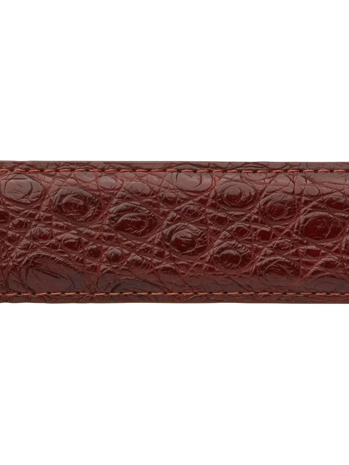 Lucchese W9411 ULTRA BELLY CAIMAN Western Belt Sienna front view. If you need any assistance with this item or the purchase of this item please call us at five six one seven four eight eight eight zero one Monday through Saturday 10:00a.m EST to 8:00 p.m EST