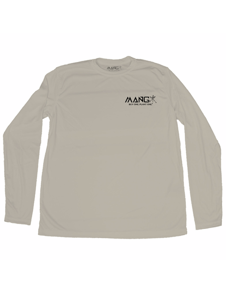 MANG MP1143LS Mens Gator MANG Long Sleeve Performance Tee Tan front view. If you need any assistance with this item or the purchase of this item please call us at five six one seven four eight eight eight zero one Monday through Saturday 10:00a.m EST to 8:00 p.m EST