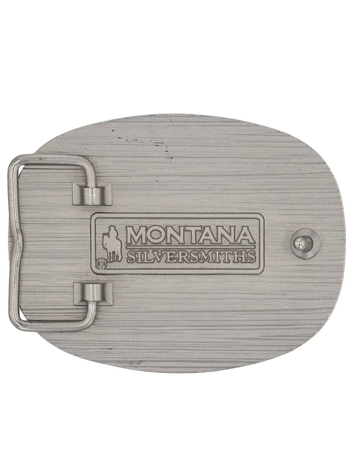 Montana Silversmiths A903 Don't Tread On Me Roped Attitude Buckle Silver front view. If you need any assistance with this item or the purchase of this item please call us at five six one seven four eight eight eight zero one Monday through Saturday 10:00a.m EST to 8:00 p.m EST
