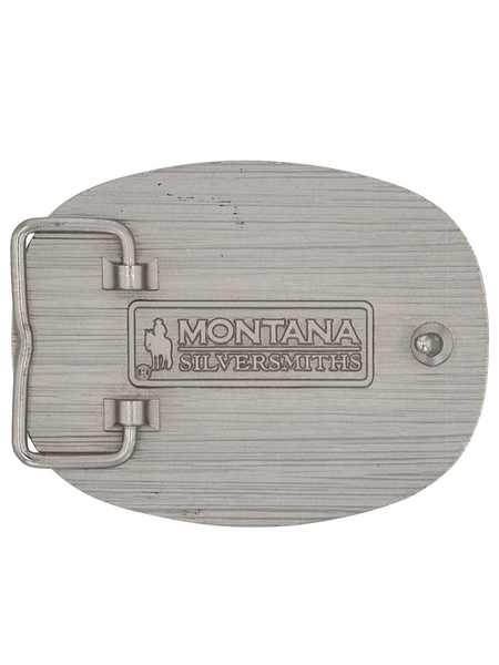 Montana Silversmiths A903 Don't Tread On Me Roped Attitude Buckle Silver back view. If you need any assistance with this item or the purchase of this item please call us at five six one seven four eight eight eight zero one Monday through Saturday 10:00a.m EST to 8:00 p.m EST