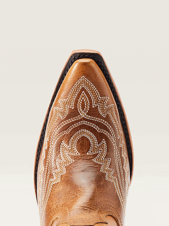 Ariat 10044481 Womens Casanova Western Boot Shades Of Grain toe view from above. If you need any assistance with this item or the purchase of this item please call us at five six one seven four eight eight eight zero one Monday through Saturday 10:00a.m EST to 8:00 p.m EST