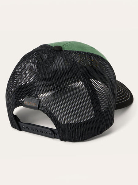 Stetson ST0093 Bronco Rider Embroidery Trucker Ball Cap Green side / back view.