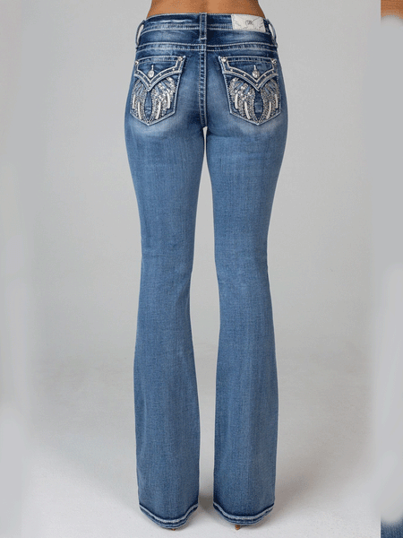 Miss me angel hot sale wing bootcut jeans