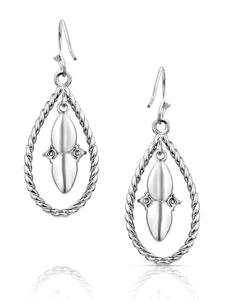 Montana Silversmiths ER5956 Womens Moonlit Ocean Turquoise Earrings Silver back view. If you need any assistance with this item or the purchase of this item please call us at five six one seven four eight eight eight zero one Monday through Saturday 10:00a.m EST to 8:00 p.m EST
