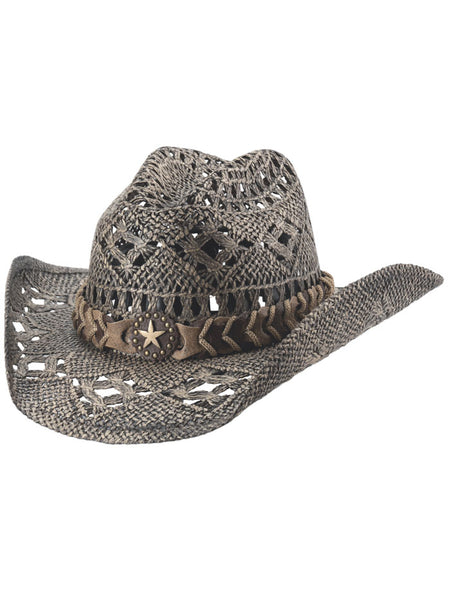 Bullhide NAUGHTY GIRL 2649AS Western Straw Hat Ash Distressed side / front view. If you need any assistance with this item or the purchase of this item please call us at five six one seven four eight eight eight zero one Monday through Saturday 10:00a.m EST to 8:00 p.m EST