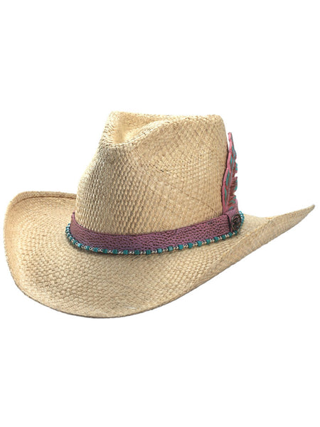 Bullhide SWEETHEART 5106 Western Straw Hat Natural side / front view. If you need any assistance with this item or the purchase of this item please call us at five six one seven four eight eight eight zero one Monday through Saturday 10:00a.m EST to 8:00 p.m EST