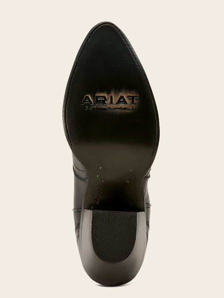 Ariat 10074388 Womens Julietta J Toe Western Boot Obsidian sole view. If you need any assistance with this item or the purchase of this item please call us at five six one seven four eight eight eight zero one Monday through Saturday 10:00a.m EST to 8:00 p.m EST