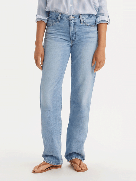 Levi's A35100035 Womens '94 Baggy Jeans Abraided Art front close up. If you need any assistance with this item or the purchase of this item please call us at five six one seven four eight eight eight zero one Monday through Saturday 10:00a.m EST to 8:00 p.m EST