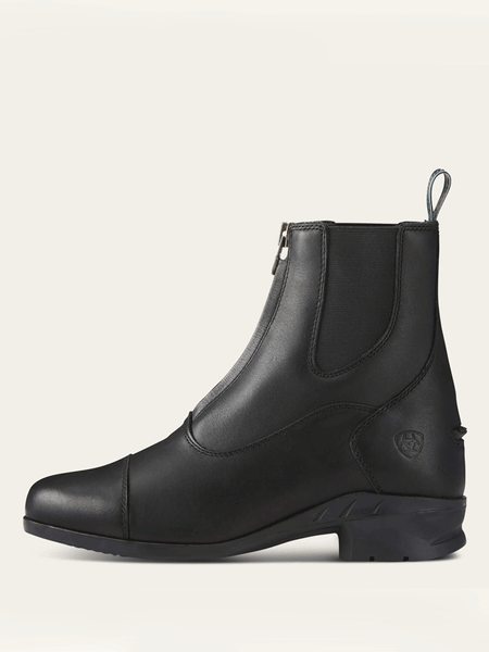 Ariat 10020128 Womens Heritage IV Zip Paddock Boot Black side view. If you need any assistance with this item or the purchase of this item please call us at five six one seven four eight eight eight zero one Monday through Saturday 10:00a.m EST to 8:00 p.m EST