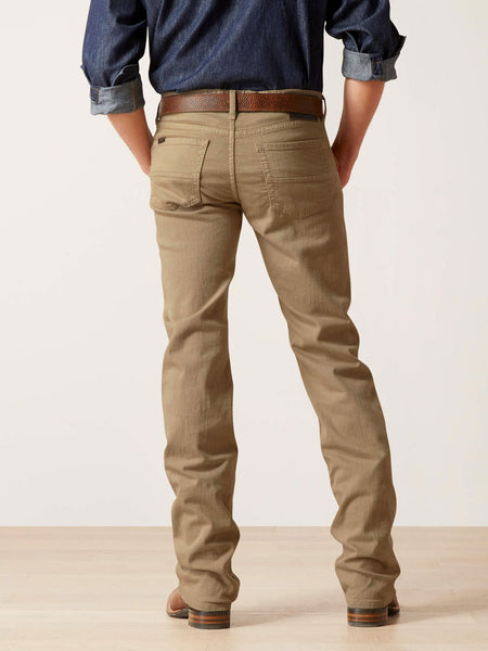 Ariat 10044369 Mens M7 Grizzly Straight Jean Dark Khaki back view. If you need any assistance with this item or the purchase of this item please call us at five six one seven four eight eight eight zero one Monday through Saturday 10:00a.m EST to 8:00 p.m EST