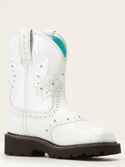 Ariat 10047012 Womens Fatbaby Gembaby Western Boot Snake Emboss White inner side view. If you need any assistance with this item or the purchase of this item please call us at five six one seven four eight eight eight zero one Monday through Saturday 10:00a.m EST to 8:00 p.m EST
