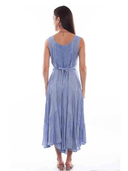 Scully HC118-LSB Womens Lace Up Dress Light Sky Blue back view. If you need any assistance with this item or the purchase of this item please call us at five six one seven four eight eight eight zero one Monday through Saturday 10:00a.m EST to 8:00 p.m EST