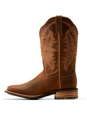 Ariat 10051039 Womens Olena Square Toe Western Boots Sassy Brown side view. If you need any assistance with this item or the purchase of this item please call us at five six one seven four eight eight eight zero one Monday through Saturday 10:00a.m EST to 8:00 p.m EST