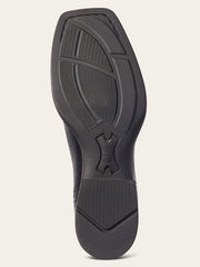 Ariat 10031453 Mens Sport Booker Ultra Western Boot Black sole view. If you need any assistance with this item or the purchase of this item please call us at five six one seven four eight eight eight zero one Monday through Saturday 10:00a.m EST to 8:00 p.m EST