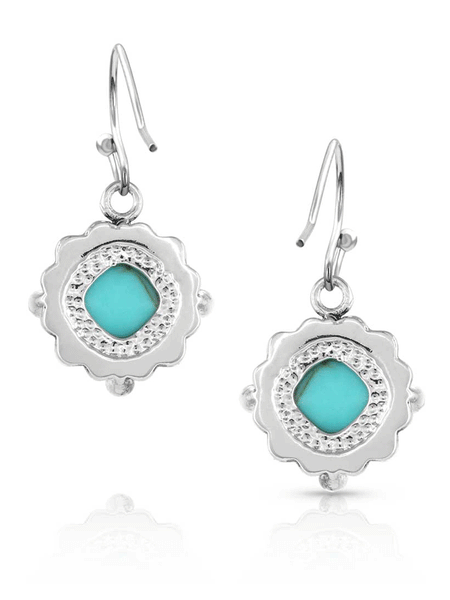 Montana Silversmiths ER5531 Womens Crystal Cornerstone Turquoise Earrings Silver back view. If you need any assistance with this item or the purchase of this item please call us at five six one seven four eight eight eight zero one Monday through Saturday 10:00a.m EST to 8:00 p.m EST