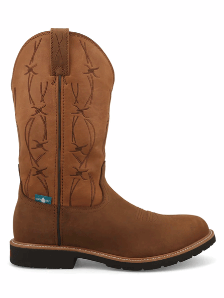 Twisted X MXBW009 Mens Waterproof Western Work Boot Brown outter side view. If you need any assistance with this item or the purchase of this item please call us at five six one seven four eight eight eight zero one Monday through Saturday 10:00a.m EST to 8:00 p.m EST