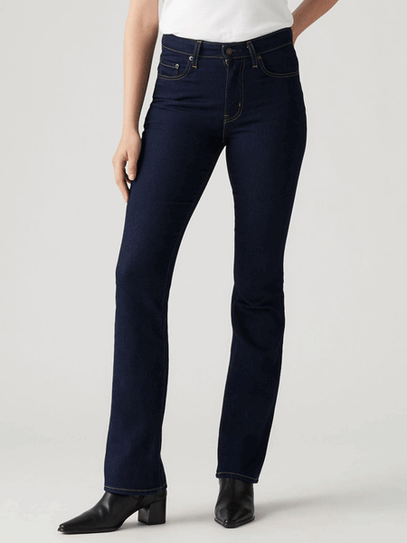 Levi's 187590050 Womens 725 High Rise Bootcut Jeans Cast Shadows front view. If you need any assistance with this item or the purchase of this item please call us at five six one seven four eight eight eight zero one Monday through Saturday 10:00a.m EST to 8:00 p.m EST