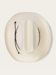 Stetson SSCRCMK603681 Carson 10X Straw Western Hat Natural view from above. If you need any assistance with this item or the purchase of this item please call us at five six one seven four eight eight eight zero one Monday through Saturday 10:00a.m EST to 8:00 p.m EST