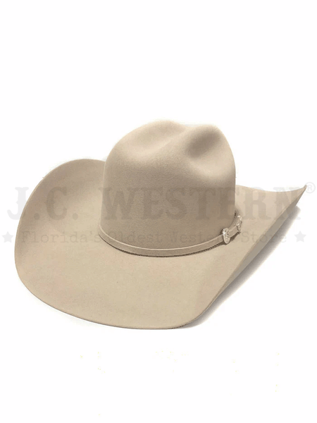 Serratelli BEAUMONT414SB 6X Felt Western Hat Silver Belly side and front view. If you need any assistance with this item or the purchase of this item please call us at five six one seven four eight eight eight zero one Monday through Saturday 10:00a.m EST to 8:00 p.m EST