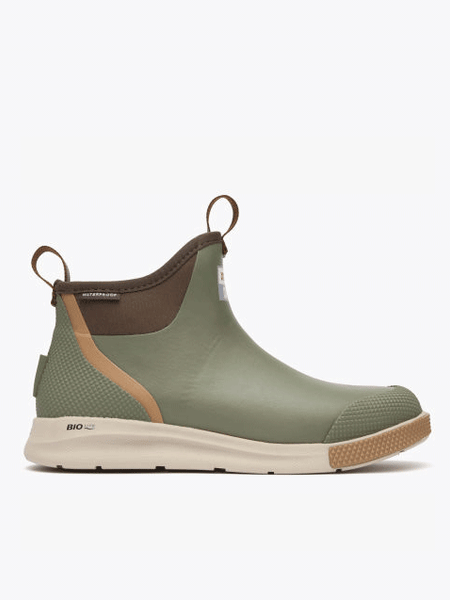 Xtratuf ADSM300 Mens Sport Ankle Deck Boot Olive side view. If you need any assistance with this item or the purchase of this item please call us at five six one seven four eight eight eight zero one Monday through Saturday 10:00a.m EST to 8:00 p.m EST