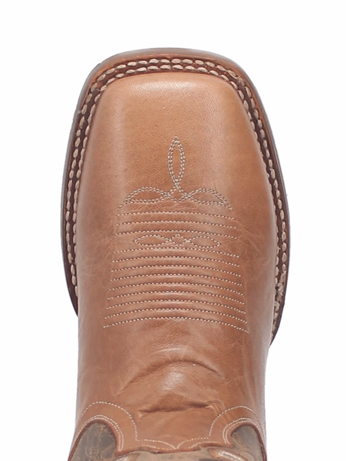 Dan Post DP4185 Mens IVAN Square Toe Leather Boot Taupe front and side view. If you need any assistance with this item or the purchase of this item please call us at five six one seven four eight eight eight zero one Monday through Saturday 10:00a.m EST to 8:00 p.m EST