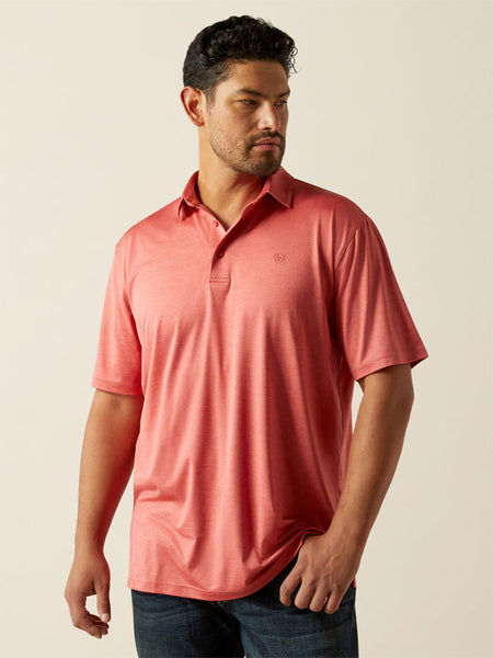 Ariat 10058791 Mens Charger 2.0 Polo Chrysanthemum front view. If you need any assistance with this item or the purchase of this item please call us at five six one seven four eight eight eight zero one Monday through Saturday 10:00a.m EST to 8:00 p.m EST