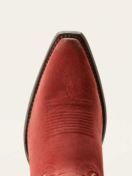 Ariat 10053791 Womens Jukebox Western Boot Cayenne Suede Red toe view. If you need any assistance with this item or the purchase of this item please call us at five six one seven four eight eight eight zero one Monday through Saturday 10:00a.m EST to 8:00 p.m EST